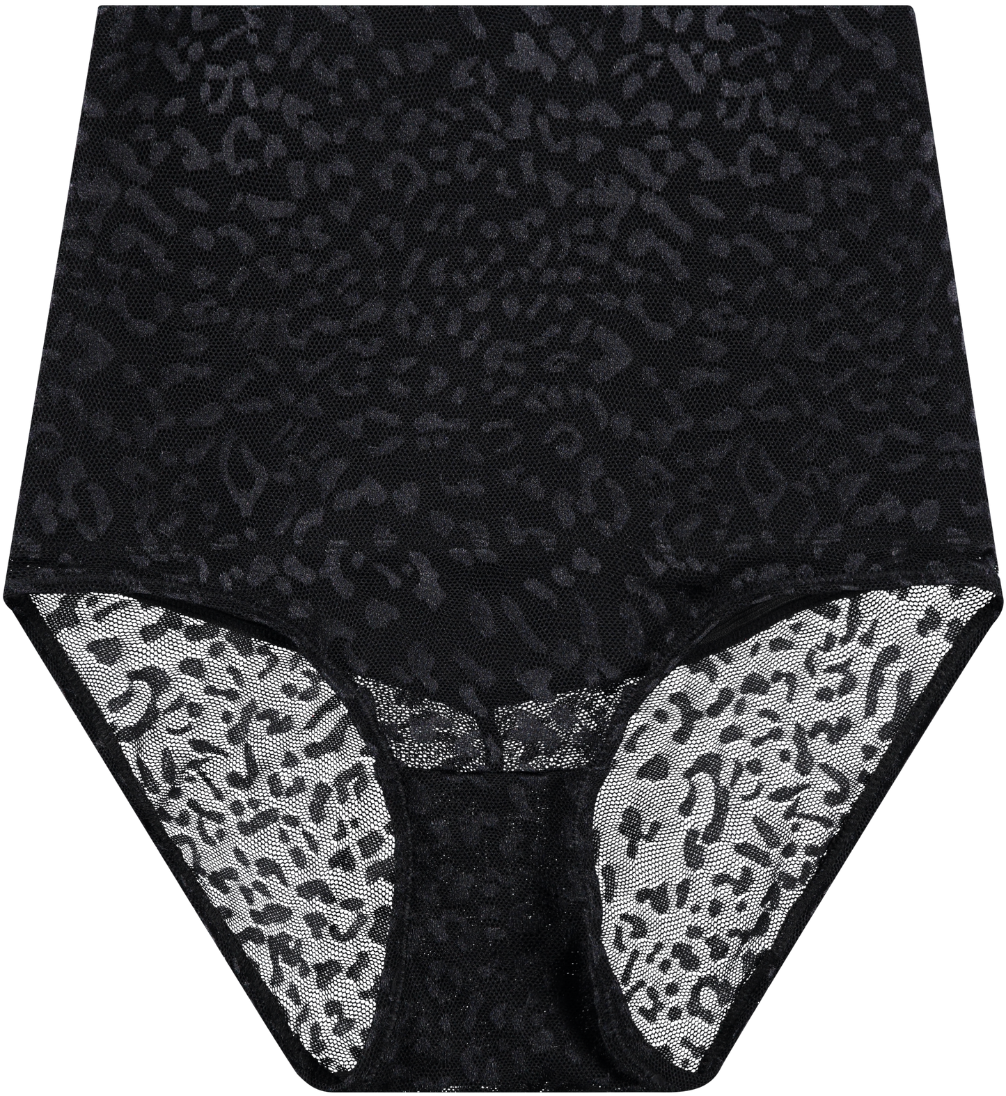 Wild Elegance : Designer Duo of Black Leopard Print Shaper Panties - Breathable Firm Control