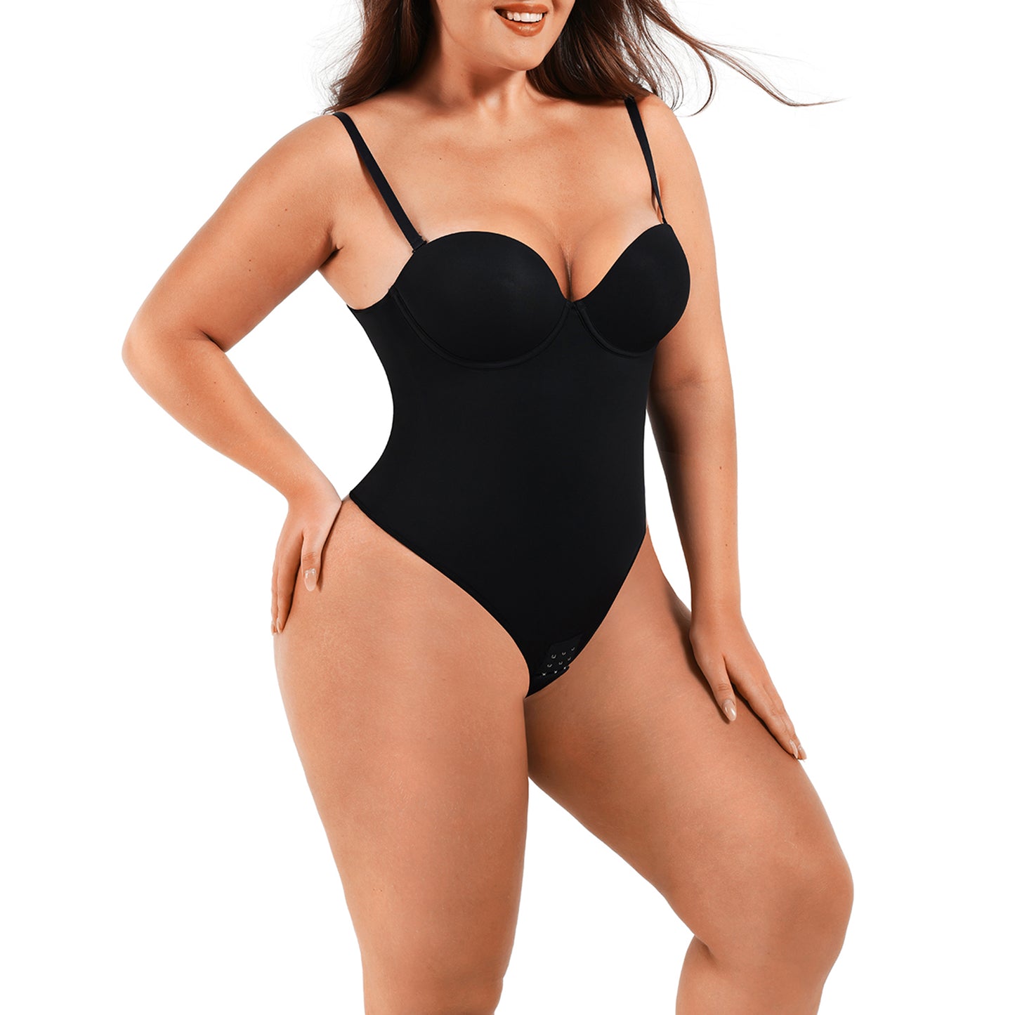 Classic Black Underwire Bustier Shaping Bodysuit